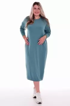 Платье трикотажное Девика (зеленое)