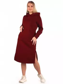 Платье трикотажное Дильнара (бордовое)
