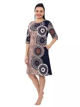 Платье трикотажное Дилана (коричневое) рр