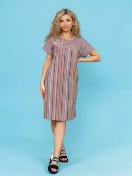 Платье трикотажное Домника (полоса)