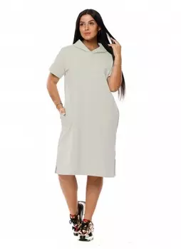 Платье трикотажное Донсия (бежевое)