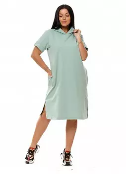 Платье трикотажное Донсия (зеленое)