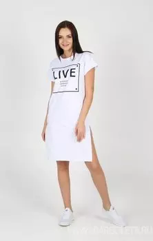 Платье трикотажное Дора (белое) рр