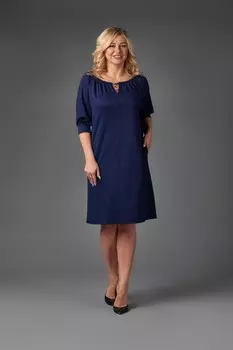 Платье трикотажное Доринда (темно-синее) рр