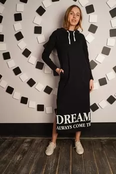 Платье трикотажное Дрим (черное)