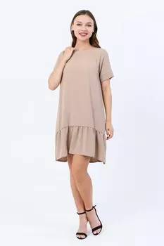 Платье трикотажное Дуняша (бежевое)