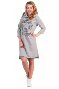 Платье трикотажное Джэки (серое) рр