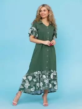 Платье трикотажное Джамиля (хаки) от