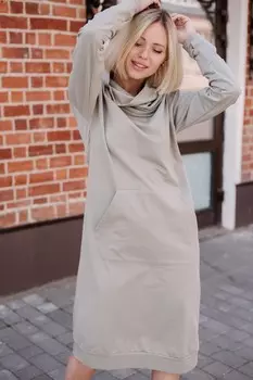 Платье трикотажное Джемис (бежевое)