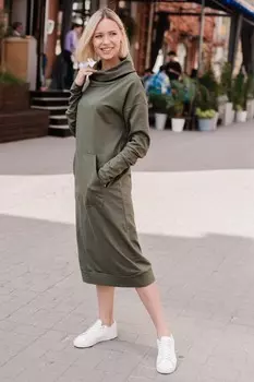 Платье трикотажное Джемис (хаки)