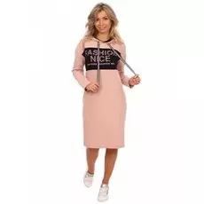 Платье трикотажное Джемма (бежевое)