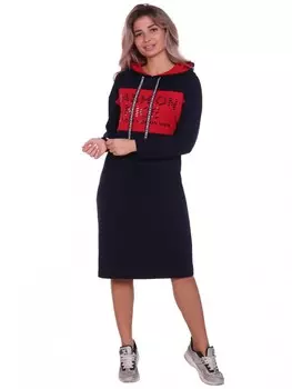 Платье трикотажное Джемма (темно-синее) рр