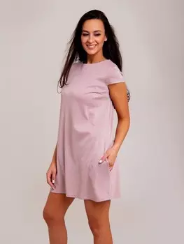 Платье трикотажное Джилли (розовое)