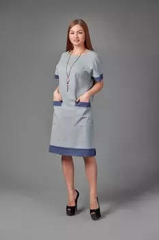 Платье трикотажное Джиссела (серое) рр