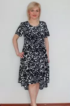 Платье трикотажное Джоанна (серое) рр