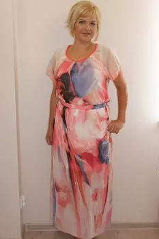 Платье трикотажное Джозефа (розовое) рр