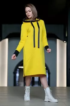 Платье трикотажное Джозетта (желтое)