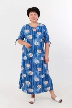 Платье трикотажное Ефросинья (синее)
