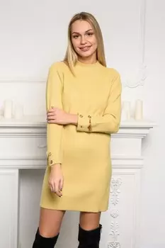 Платье трикотажное Ева (лимонное)
