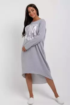 Платье трикотажное Евдокия (серое)