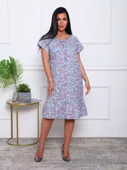 Платье трикотажное Евсевия (серое)