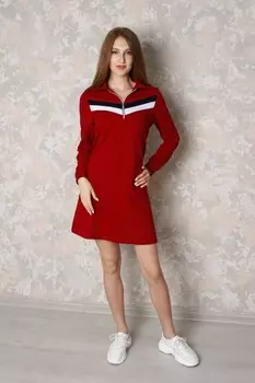 Платье трикотажное Фая (красное)