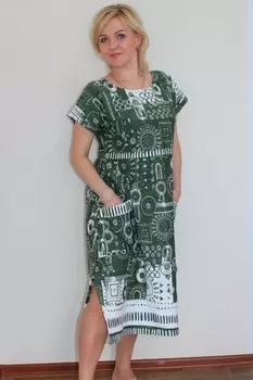 Платье трикотажное Фелики (зеленое)