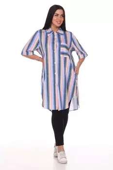 Платье трикотажное Фея (розово-голубое)