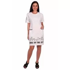 Платье трикотажное Фестиваль (белое)