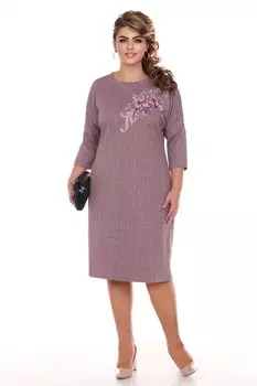 Платье трикотажное Фиалка (пудровое)