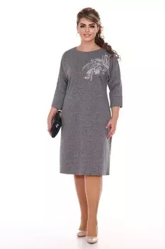 Платье трикотажное Фиалка (серое) рр