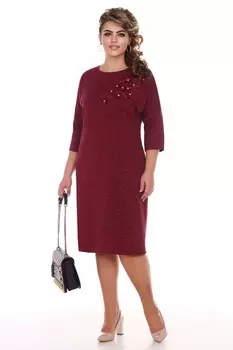 Платье трикотажное Фиалка (винное)