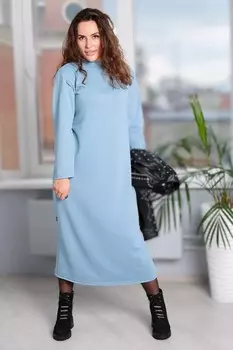 Платье трикотажное Флорита (серо-голубое) рр