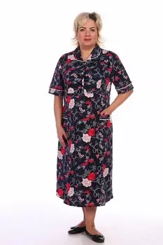 Платье трикотажное Фредерика (синее)