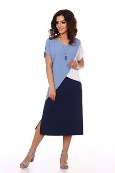 Платье трикотажное Френда (сине-голубое) рр