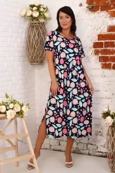 Платье трикотажное Фрукты