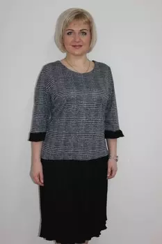 Платье трикотажное Галина (клетка) рр