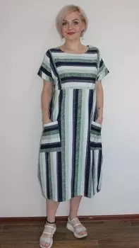 Платье трикотажное Гаяна (зеленое)