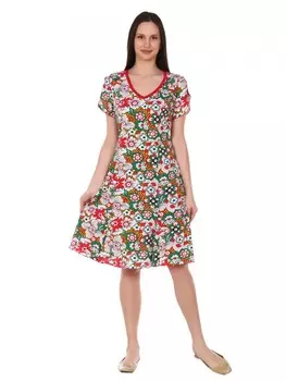 Платье трикотажное Глориана (зеленое)