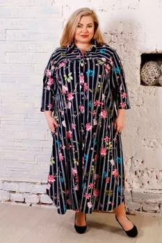 Платье трикотажное Годелив (чернильное) рр