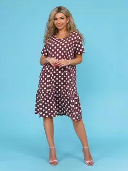 Платье трикотажное Гульмира (коричневое)