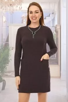 Платье трикотажное Хилтрод (коричневое) рр