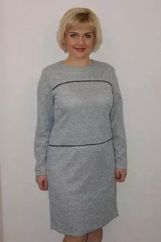 Платье трикотажное Хлоя (серое)