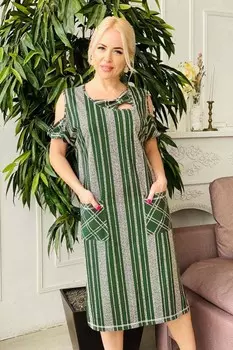 Платье трикотажное Илона (хаки)