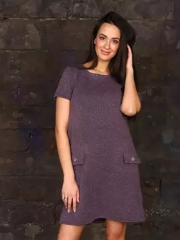 Платье трикотажное Имбирь (сиреневое)