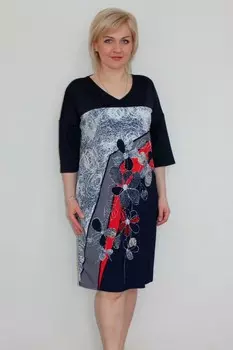 Платье трикотажное Индж (красное)