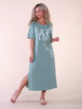 Платье трикотажное Интрига (хаки)