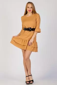 Платье трикотажное Ираида (бежевое)