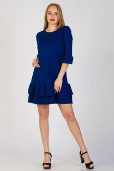 Платье трикотажное Ираида (индиго)