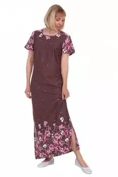 Платье трикотажное Исидора (коричневое)